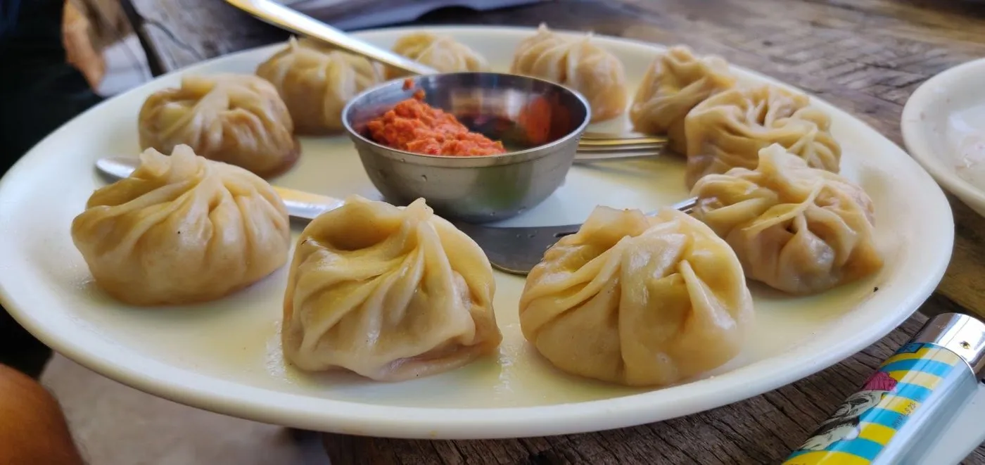 Momos worth the climb at Rocky’s Café, Old Manali