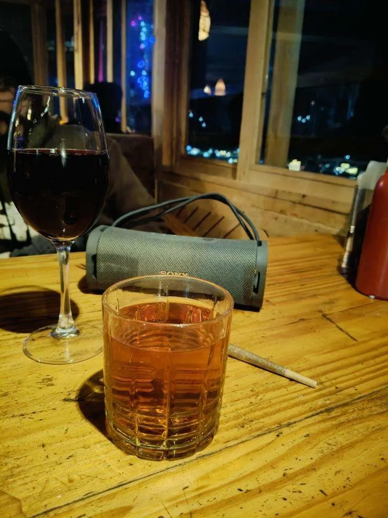 After the sun goes down at Rocky’s Café, Old Manali